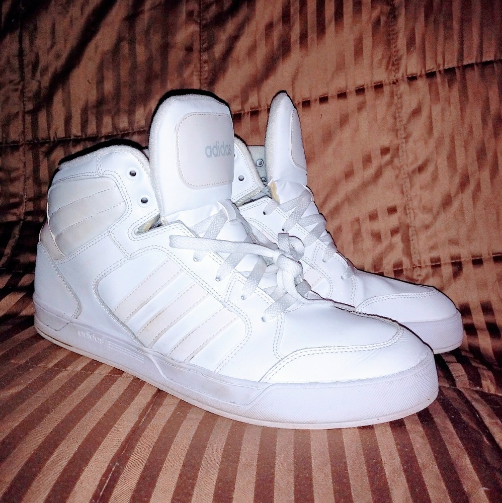 Adidas white high tops